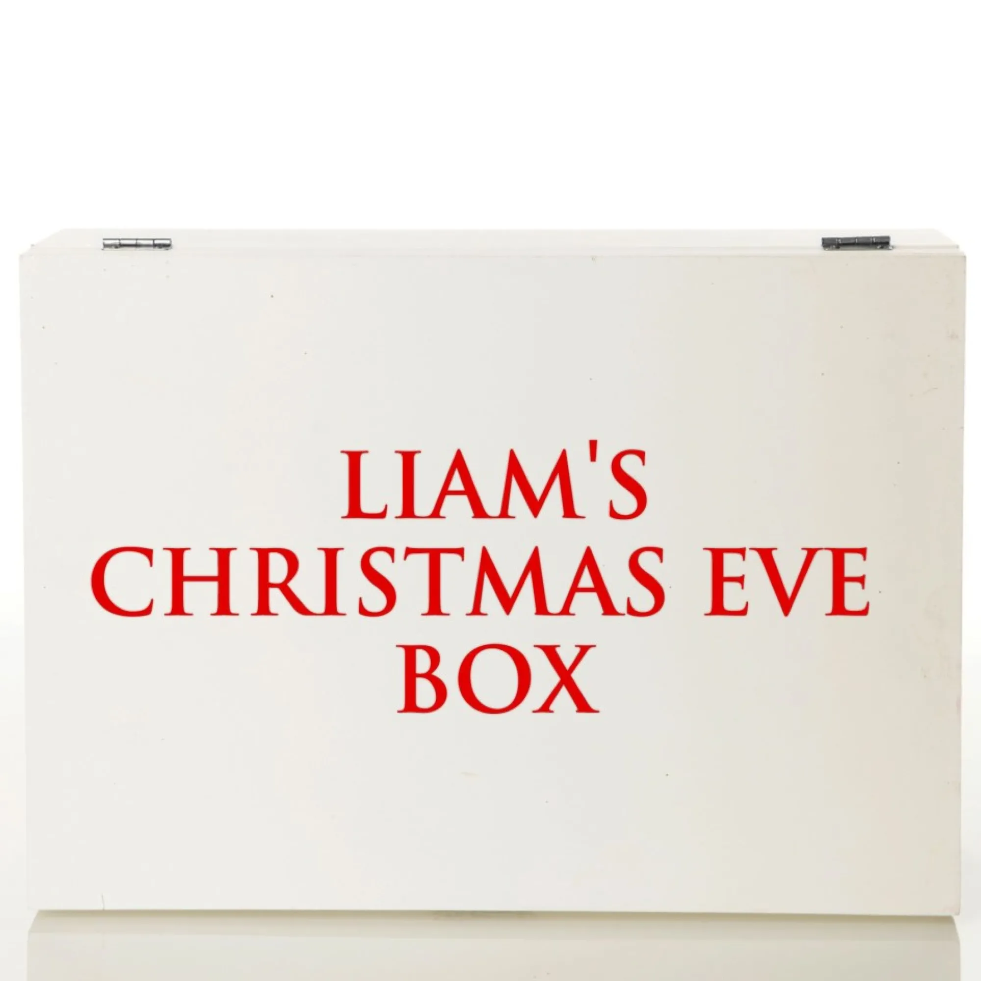 Personalised White Wooden Christmas Eve Box Shop