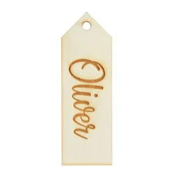 Personalised Wooden Etched Name Tags - Set of 6 Best Sale