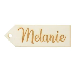 Personalised Wooden Etched Name Tags - Set of 6 Best Sale