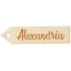 Personalised Wooden Etched Name Tags - Set of 6 Best Sale
