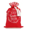 Personalised 'Yay Santas Been' Santa Sack Outlet