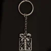 Pewter Present Keyring Fashion