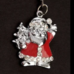 Pewter Santa Keyring Cheap