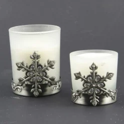 Pewter Snowflake Tea Light Outlet