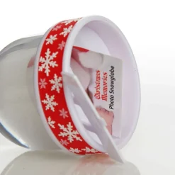 Photo Snow Dome - Red Snowflakes Clearance