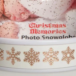 Photo Snow Dome - Rose Gold Snowflakes Cheap
