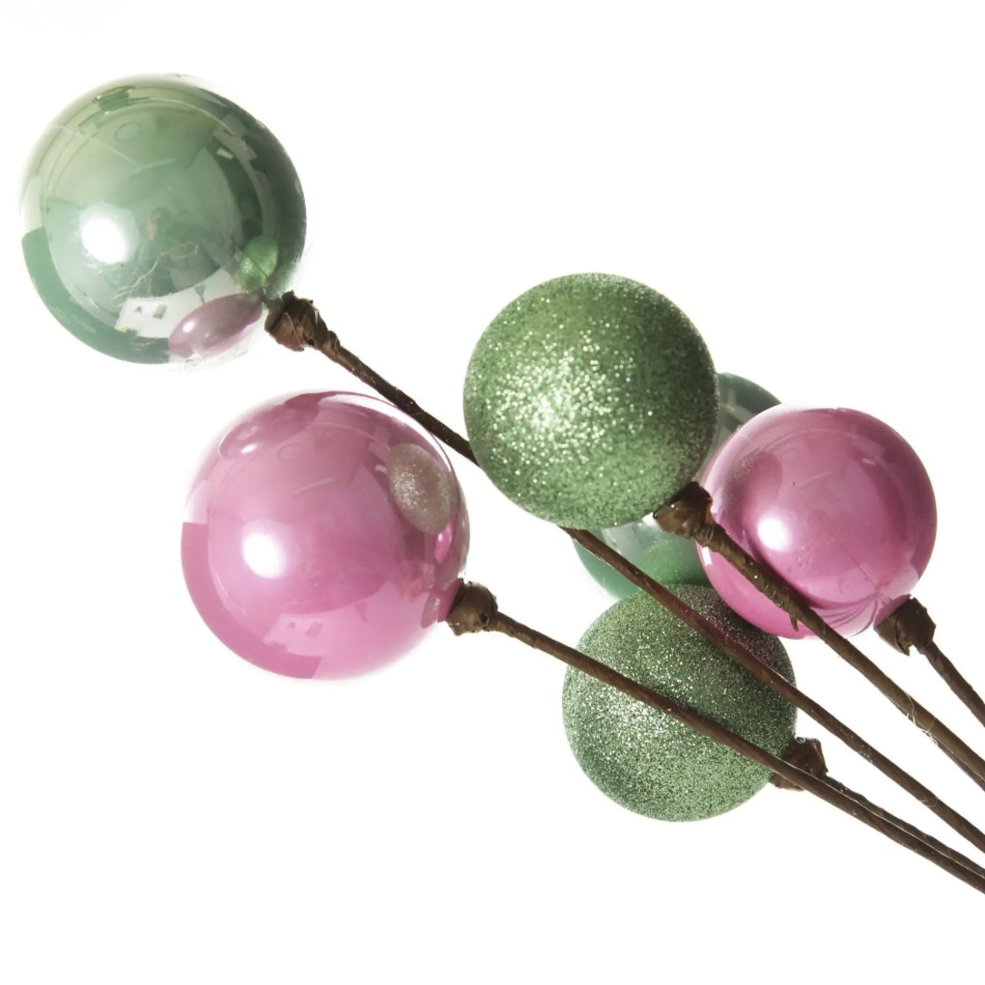 Pink and Mint Christmas Bauble Cluster Pick Best