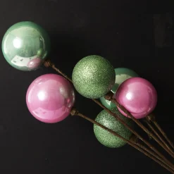 Pink and Mint Christmas Bauble Cluster Pick Best
