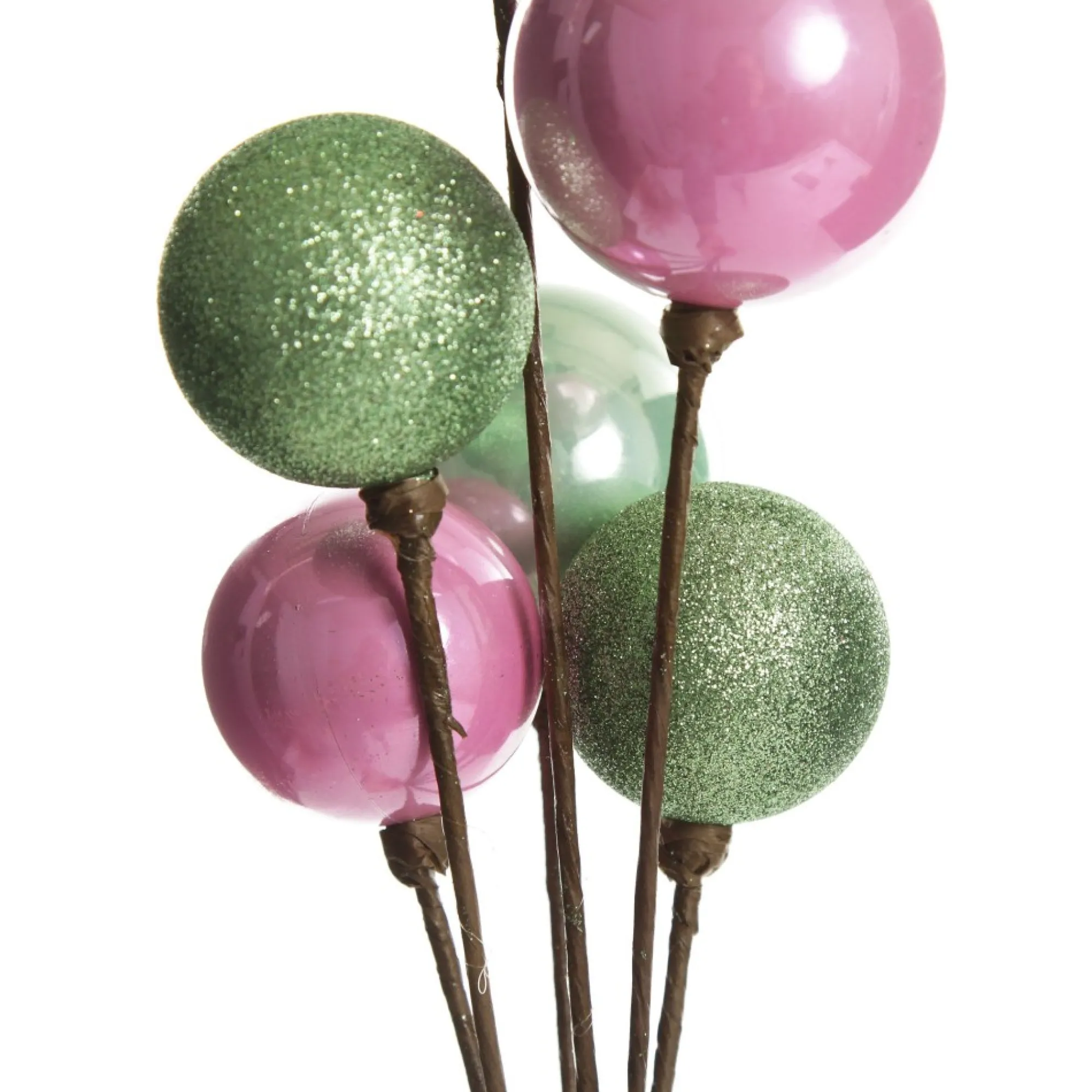 Pink and Mint Christmas Bauble Cluster Pick Best