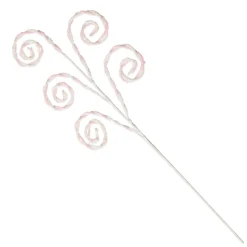 Pink and White Chenille Stick Candy Cane Christmas Pick Flash Sale