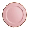Pink Bamboo Look Charger Plate Fashion