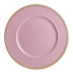 Pink Charger Plate with Gold Edging Fashion
