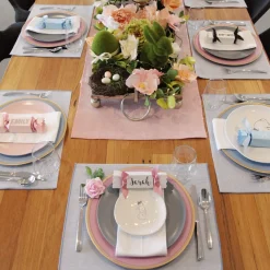 Pink Charger Plate with Gold Edging Fashion