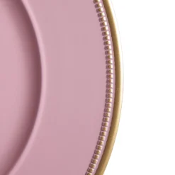 Pink Charger Plate with Gold Edging Fashion