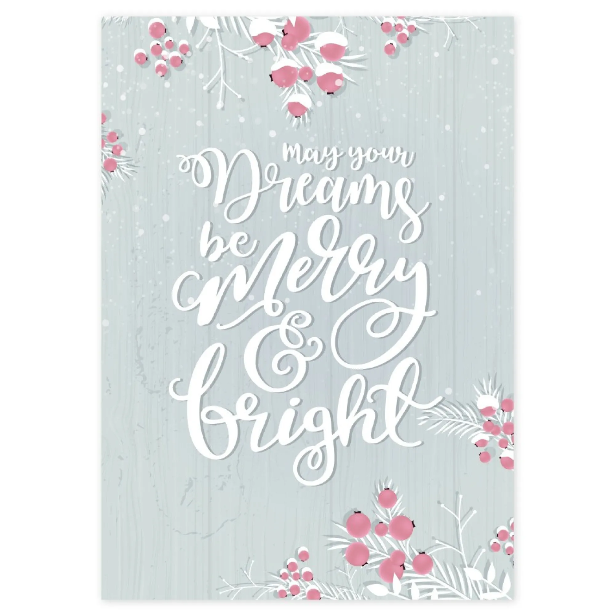 Pink Christmas Dreams Poster Cheap