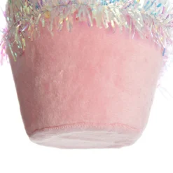 Pink Cupcake with Frosting and Sprinkles Christmas Tree Decoration Fashion