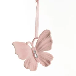 Pink Flocked Butterfly Tree Decoration Fashion