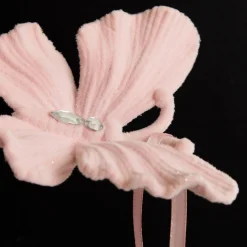 Pink Flocked Butterfly Tree Decoration Fashion