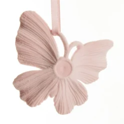 Pink Flocked Butterfly Tree Decoration Fashion