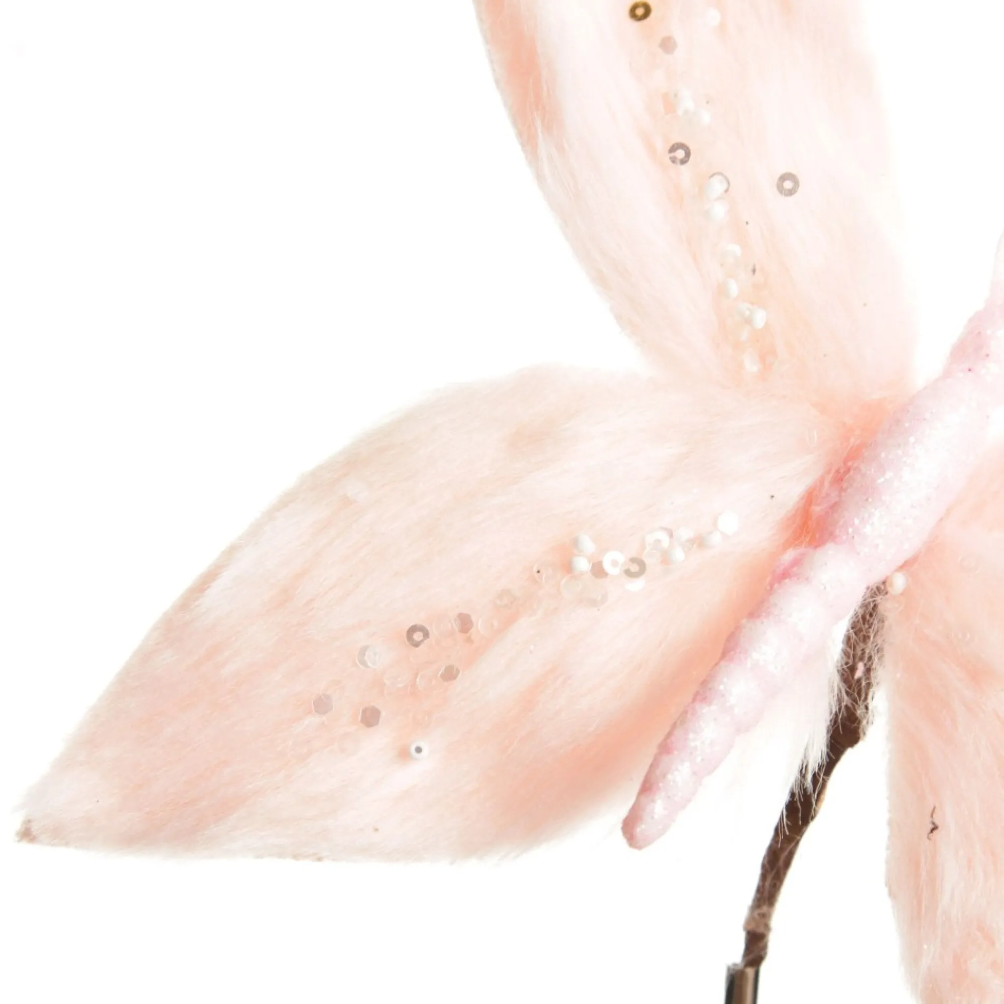 Pink Fur Butterfly Clip Clearance