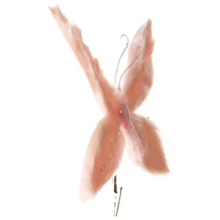 Pink Fur Butterfly Clip Clearance
