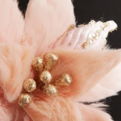 Pink Fur Poinsettia Flower Stem Best Sale