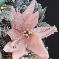 Pink Fur Poinsettia Flower Stem Best Sale