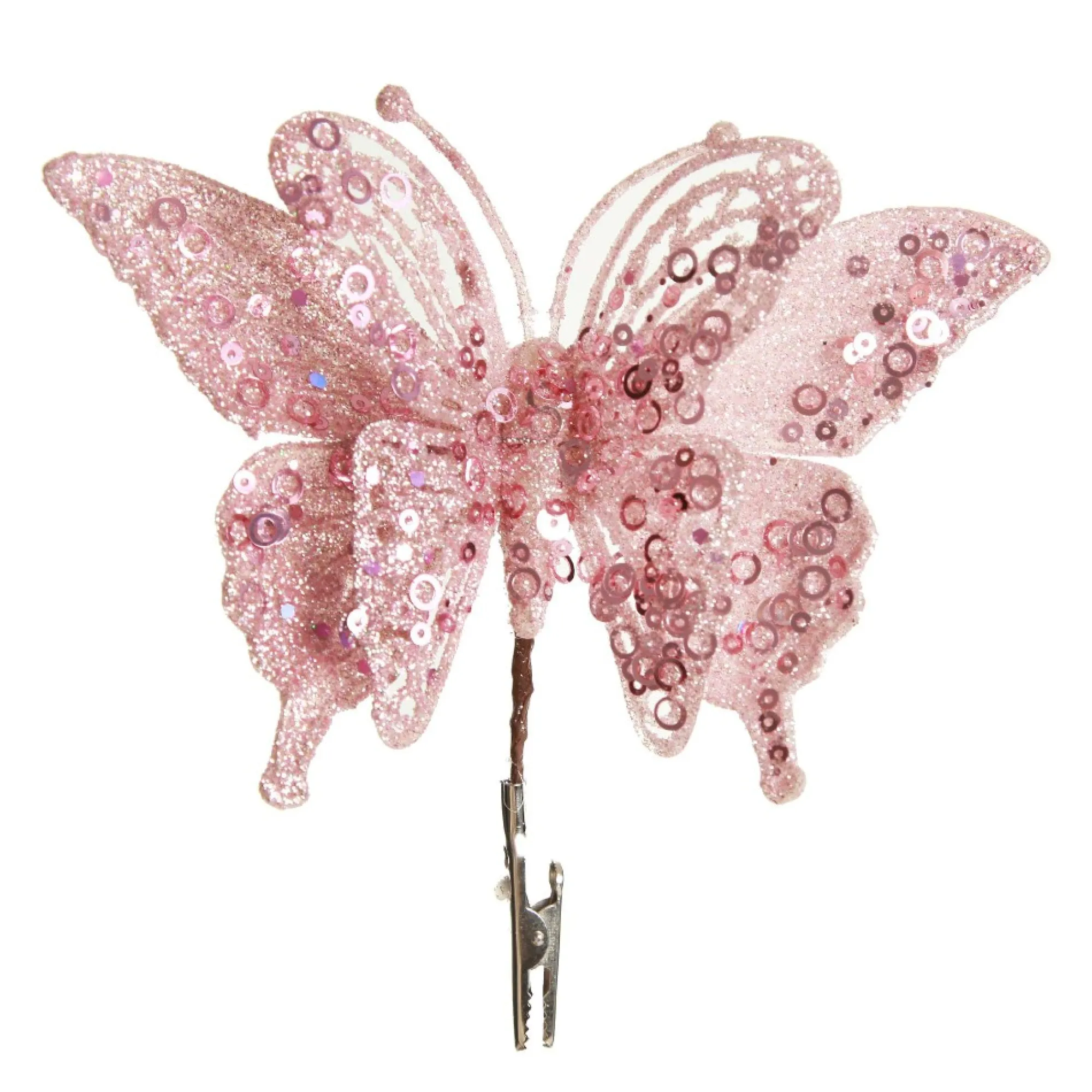 Pink Glitter and Sequin Butterfly Clip Clearance