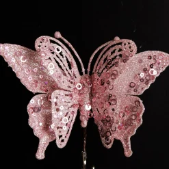 Pink Glitter and Sequin Butterfly Clip Clearance