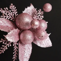Pink Glitter Ball and Leaf Pick - Set of 2 Pink Glitter Ball And Leaf Pick - Set Of 2 Best