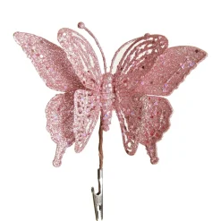 Pink Glitter Butterfly Clip Fashion