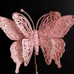 Pink Glitter Butterfly Clip Fashion