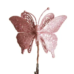 Pink Glitter Butterfly Clip Fashion