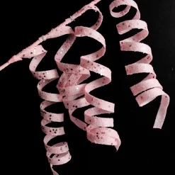 Pink Glitter Curly Ribbon Christmas Pick Sale