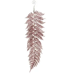 Pink Glitter Fern and Pearl Christmas Tree Decoration Outlet