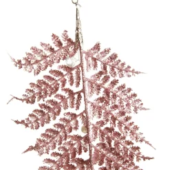Pink Glitter Fern and Pearl Christmas Tree Decoration Outlet