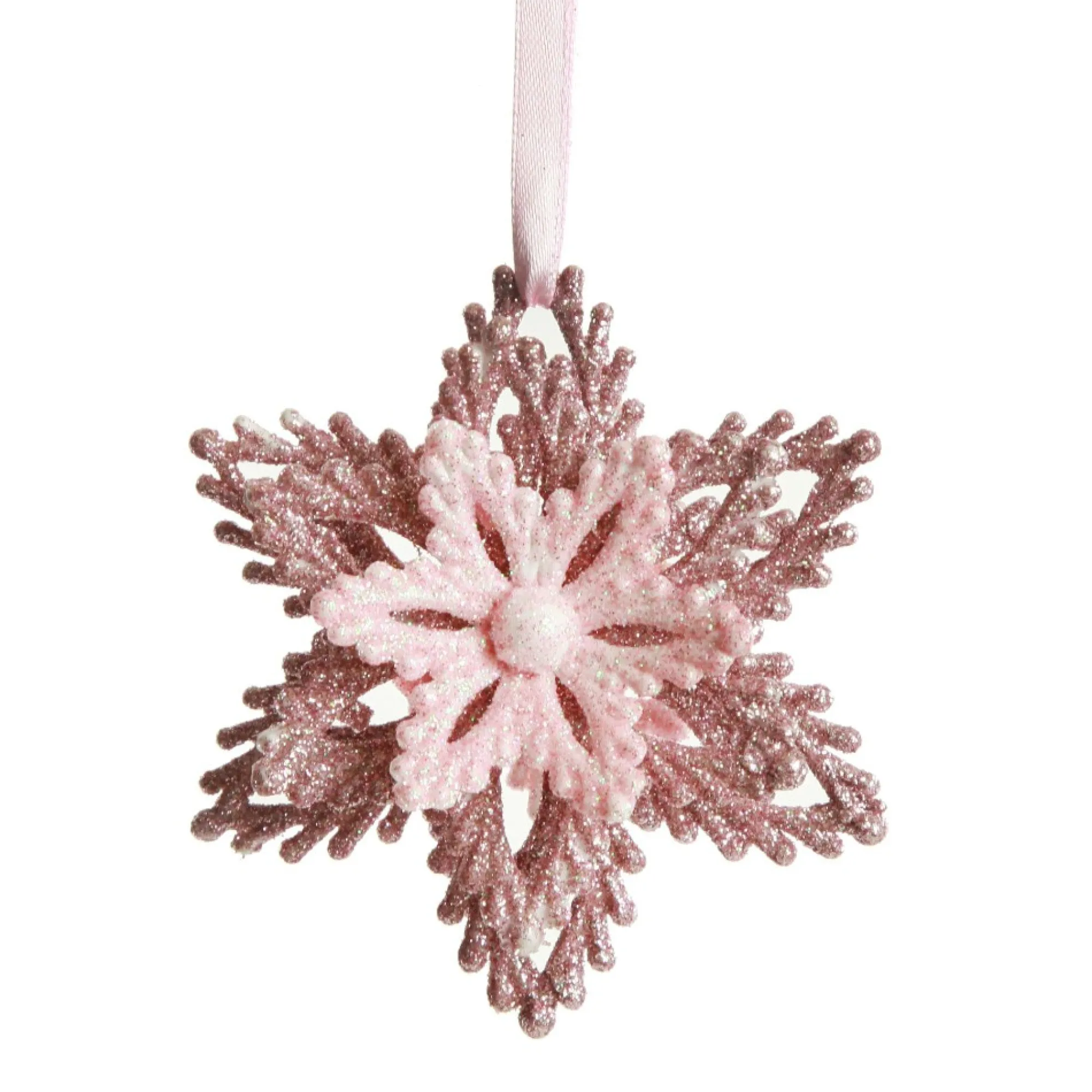 Pink Glitter Flower Christmas Tree Decoration Fashion