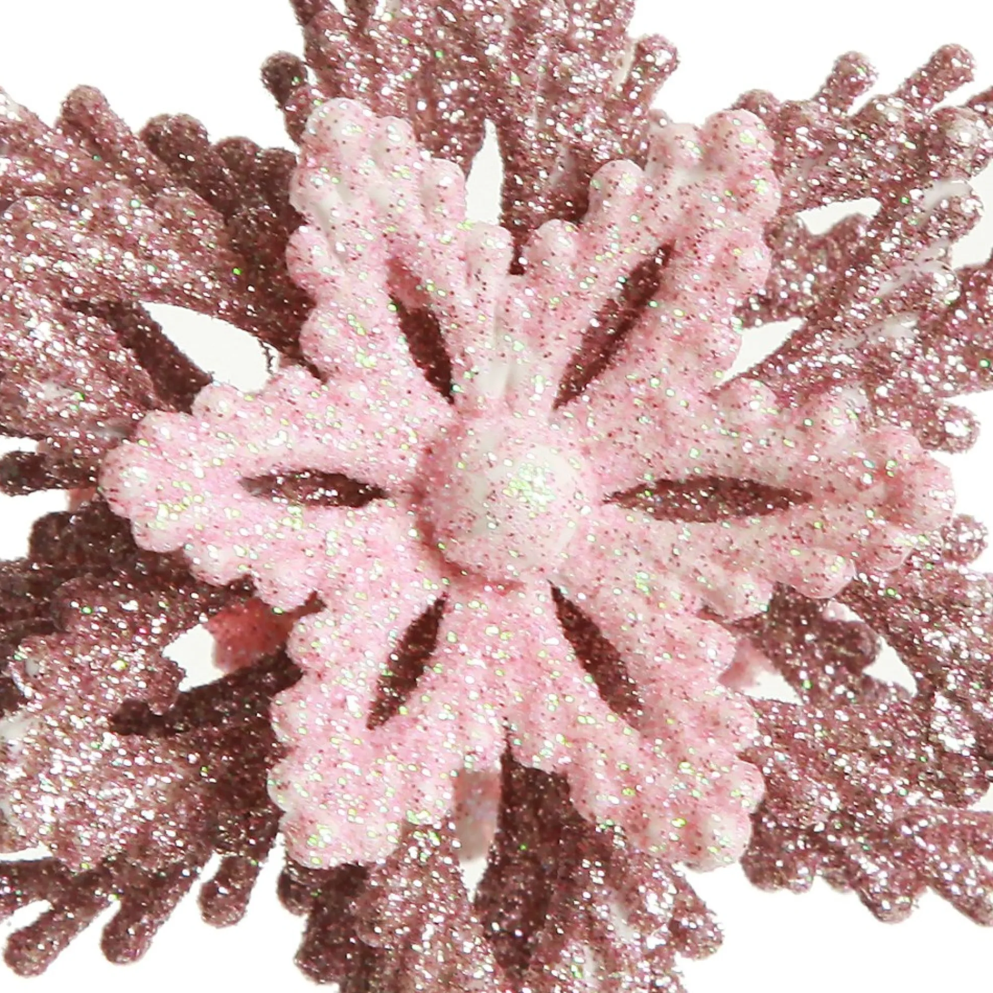 Pink Glitter Flower Christmas Tree Decoration Fashion