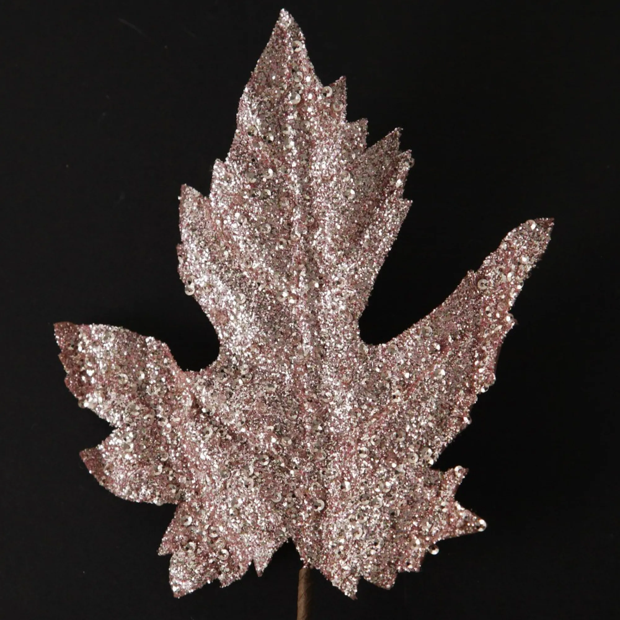 Pink Glitter Maple Leaf Spray Cheap