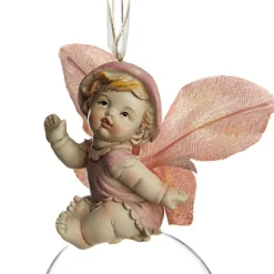 Pink Gumnut Baby Personalised Christmas Bauble Discount