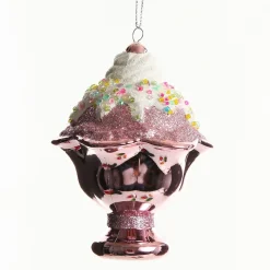 Pink Ice Cream Sundae Hanging Christmas Decoration Best Sale