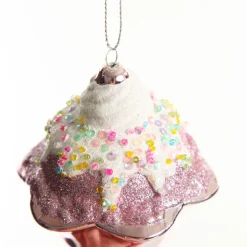 Pink Ice Cream Sundae Hanging Christmas Decoration Best Sale