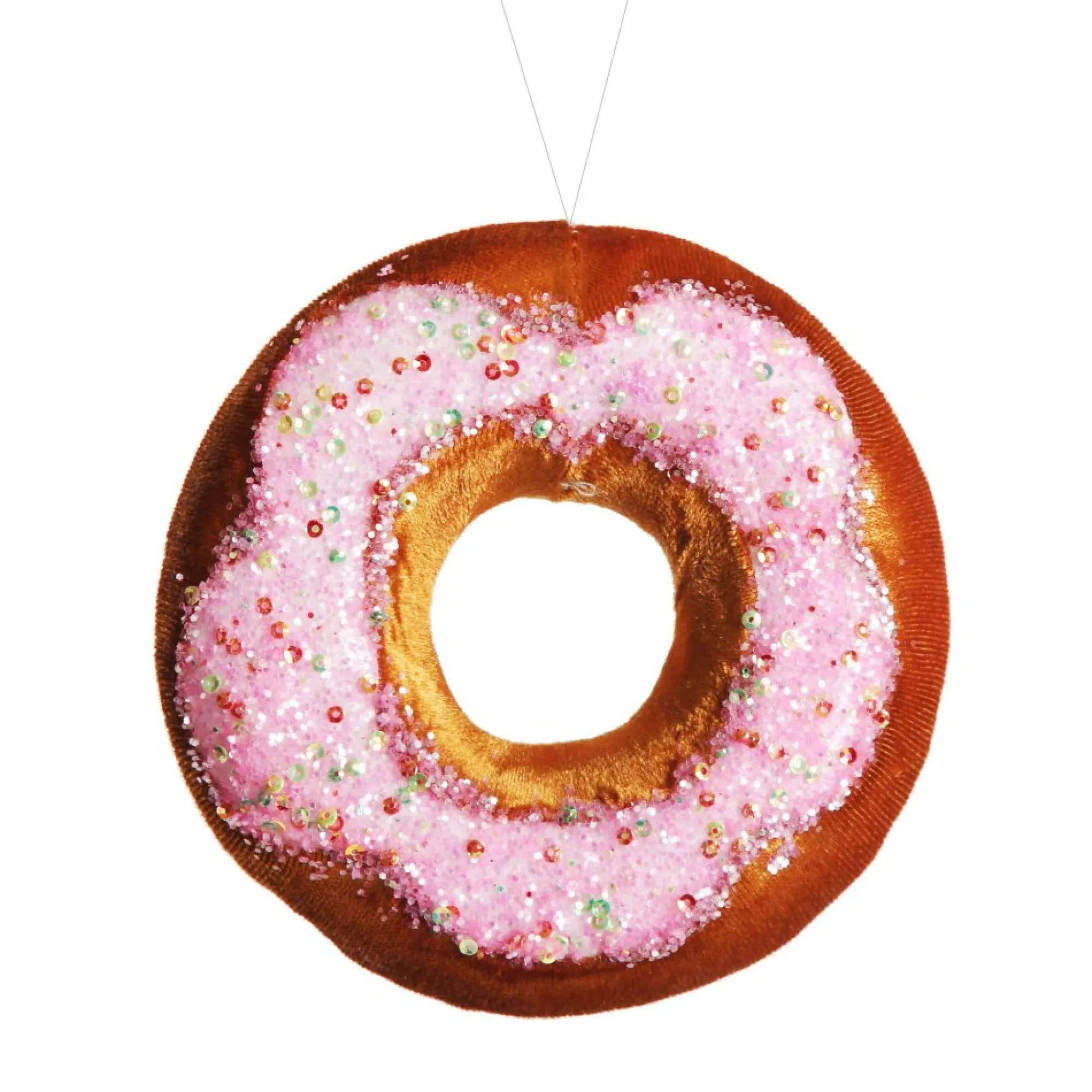 Pink Iced Velvet Donut Christmas Tree Decoration Outlet
