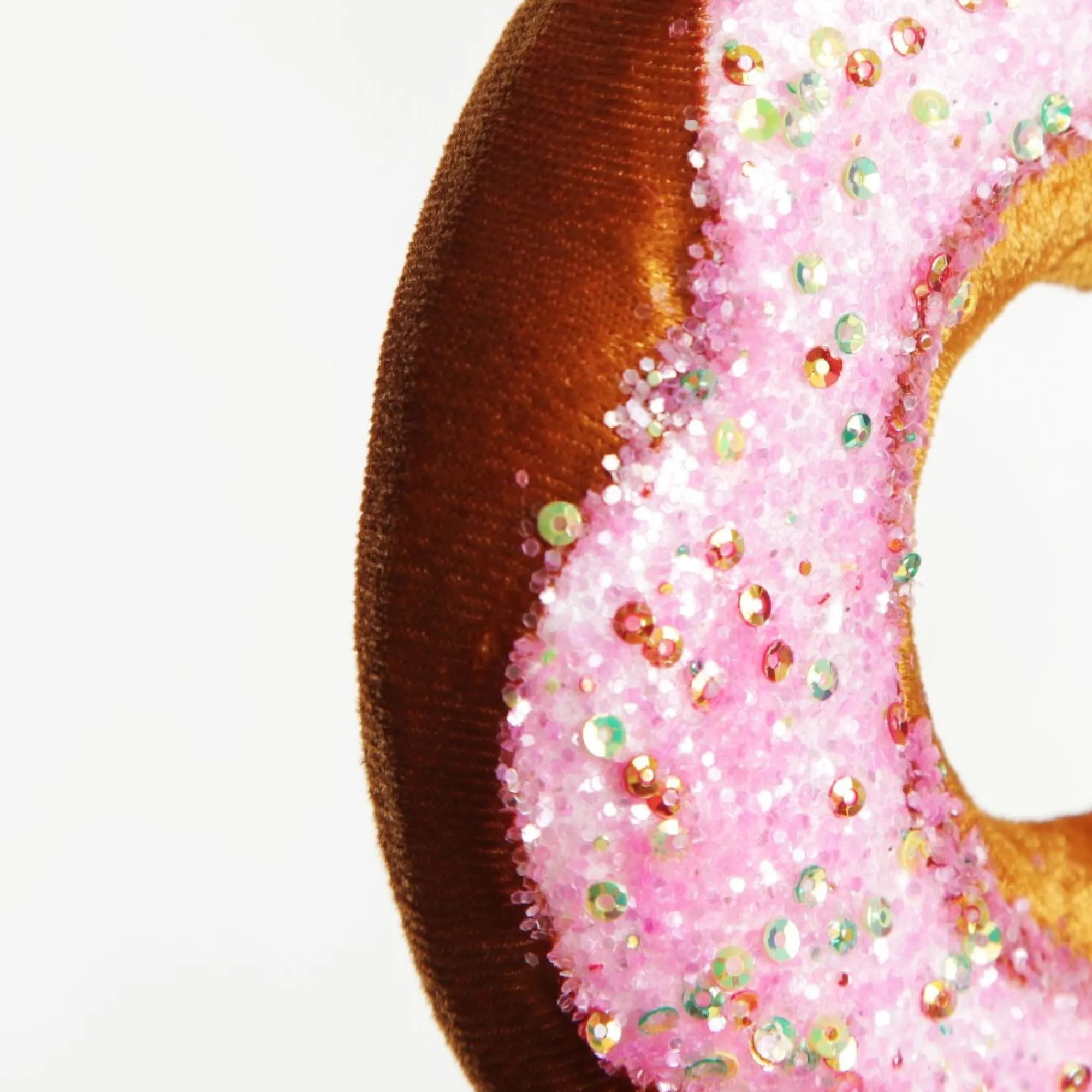 Pink Iced Velvet Donut Christmas Tree Decoration Outlet