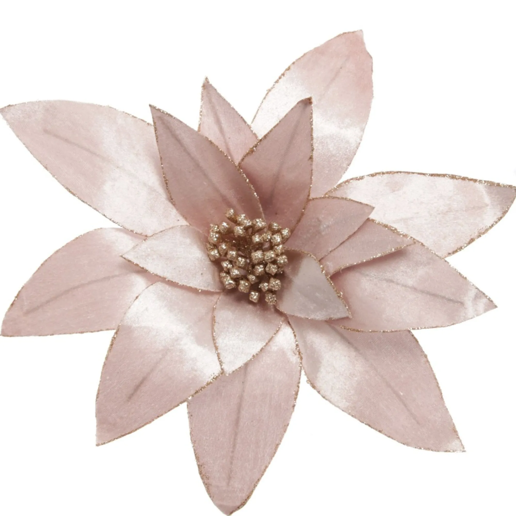 Pink Lily Flower Stem with Glitter Trim Discount