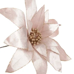 Pink Lily Flower Stem with Glitter Trim Discount