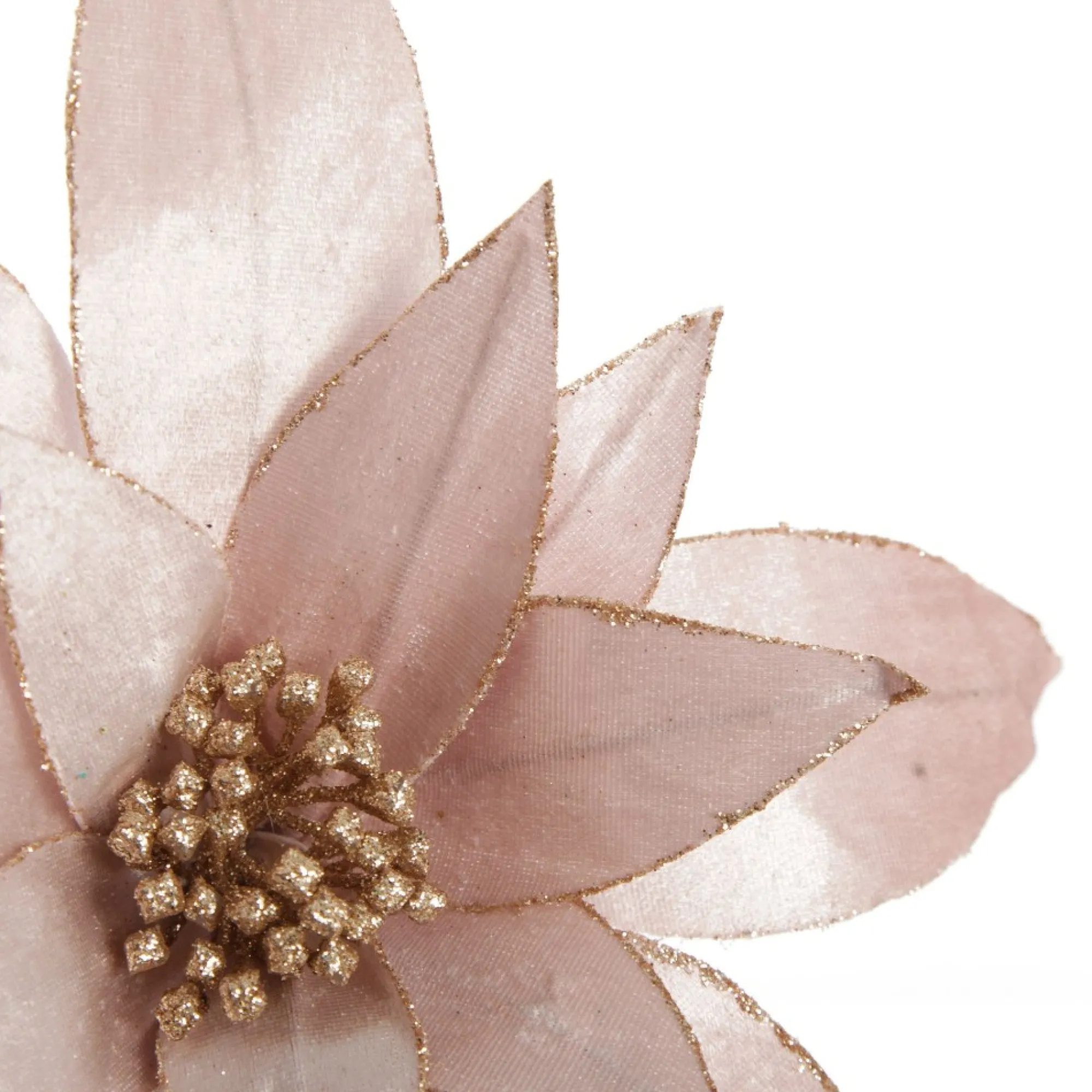 Pink Lily Flower Stem with Glitter Trim Discount