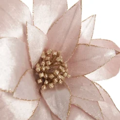 Pink Lily Flower Stem with Glitter Trim Discount