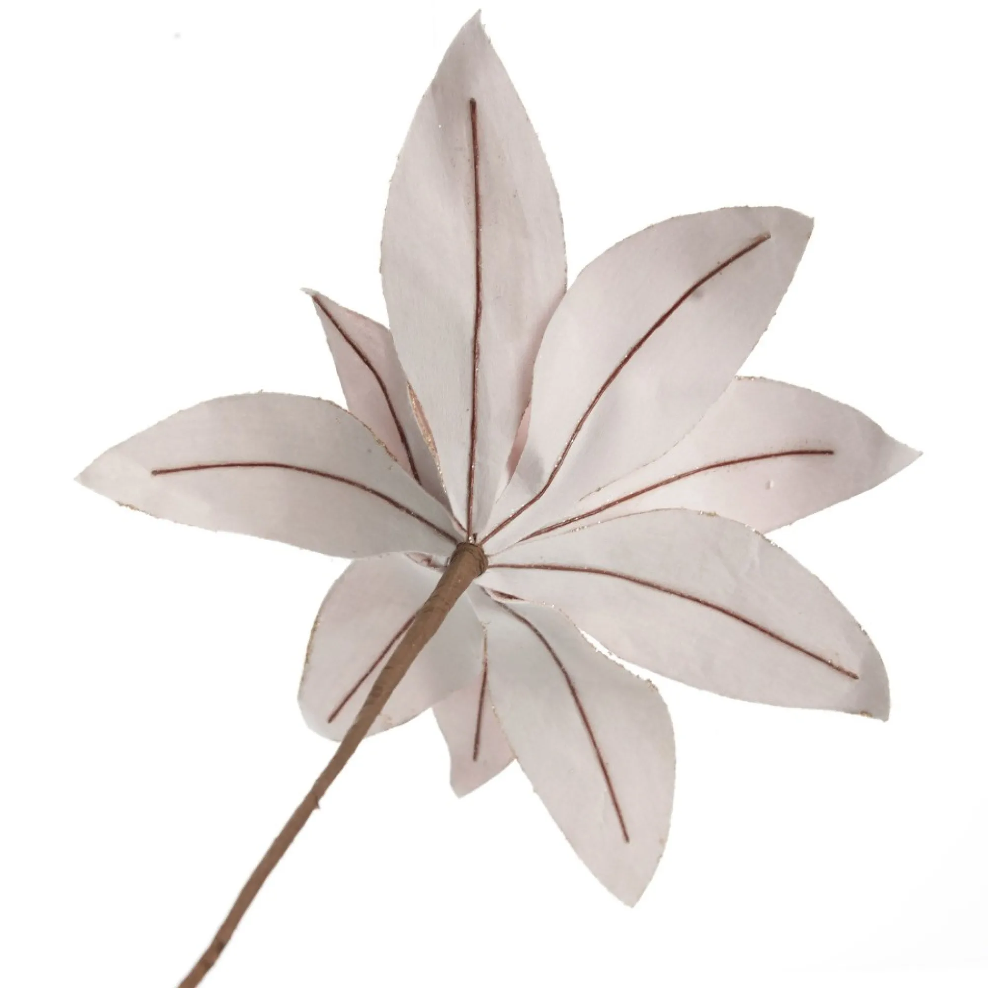 Pink Lily Flower Stem with Glitter Trim Discount
