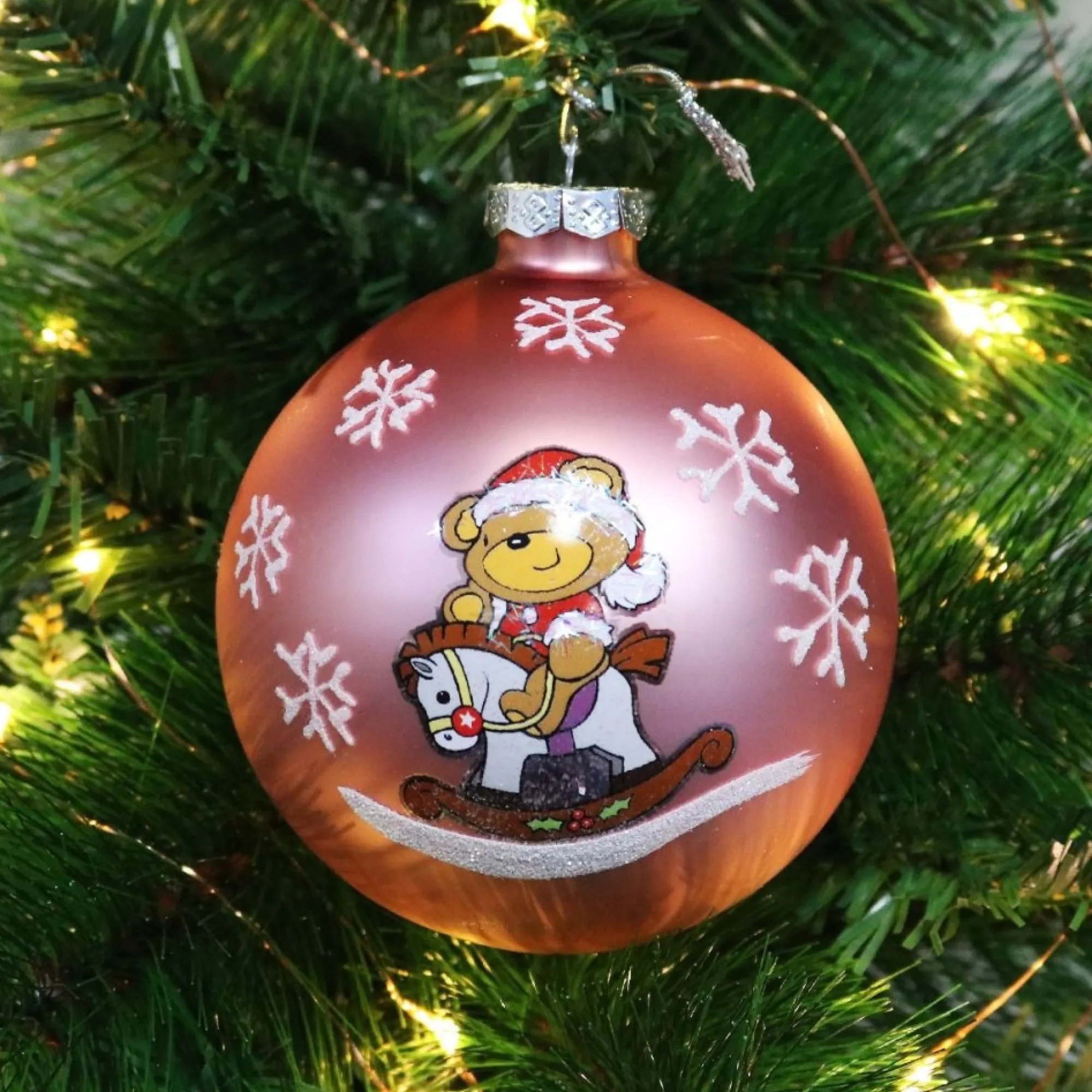 Pink Rocking Horse Christmas Bauble Sale